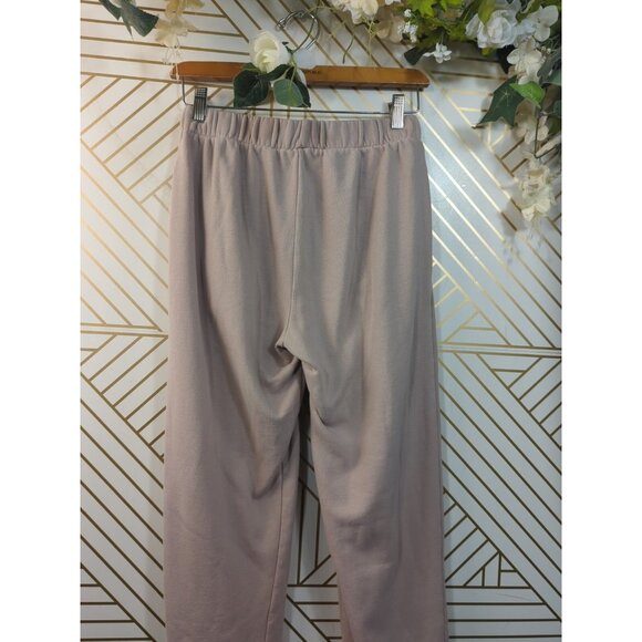 Brandy Melville Women's Rosa Sweatpants Joggers Fleece Pink Tan Size S/M READ - Picture 6 of 7
